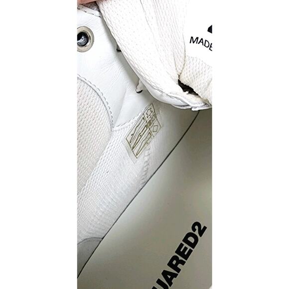 DSQUARED2 Leather High Top Sneakers US7.5 EU40 Made in Italy main image 4